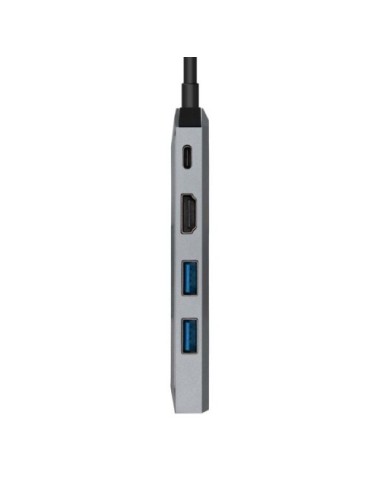 Docking USB Tipo-C Aisens ASUC-5P003-GR/ 1xHDMI 4K/ 2xUSB/ 1xRJ45/ 1xUSB Tipo-C PD/ Gris