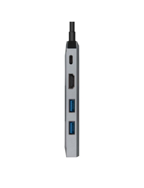 Docking USB Tipo-C Aisens ASUC-5P003-GR/ 1xHDMI 4K/ 2xUSB/ 1xRJ45/ 1xUSB Tipo-C PD/ Gris