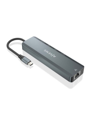 Docking USB Tipo-C Aisens ASUC-5P011-GR/ 1xHDMI 4K/ 2xUSB/ 1xRJ45/ 1xUSB Tipo-C/ 1xUSB Tipo-C PD/ Gris