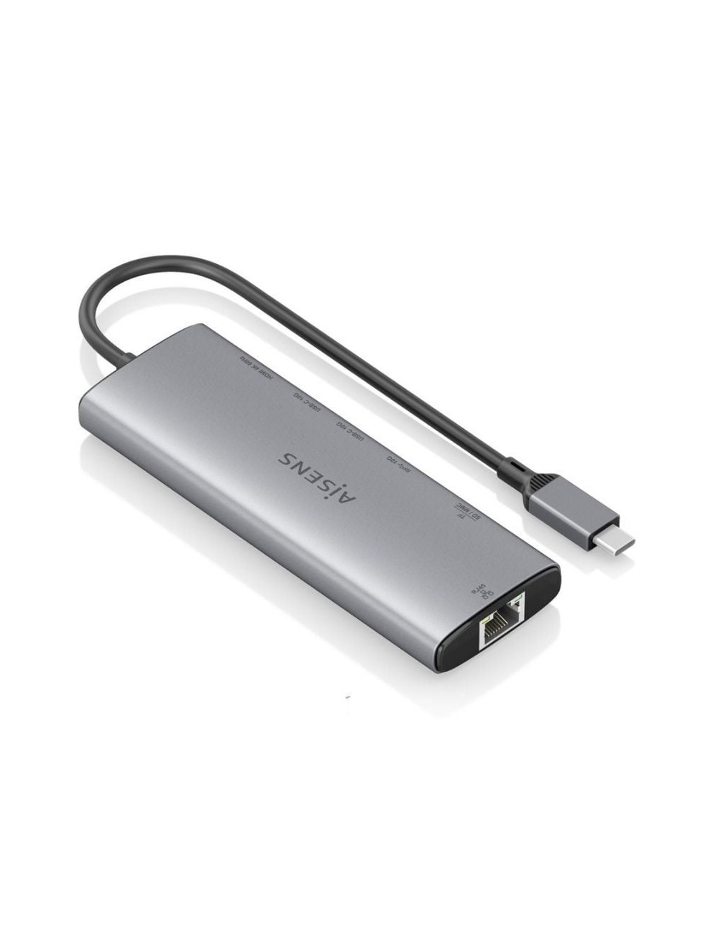 Docking USB Tipo-C Aisens ASUC-7P032-GR/ 1xHDMI 4K/ 1xUSB/ 2xUSB Tipo-C/ 1xRJ45/ 1xLector Tarjetas/ Gris