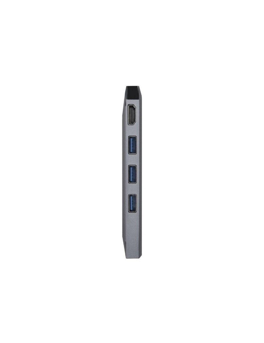 Docking USB Tipo-C Aisens ASUC-8P004-GR/ 1xHDMI 4K/ 3xUSB/ 1xRJ45/ 1xLector Tarjetas / 1xUSB Tipo-C PD/ Gris