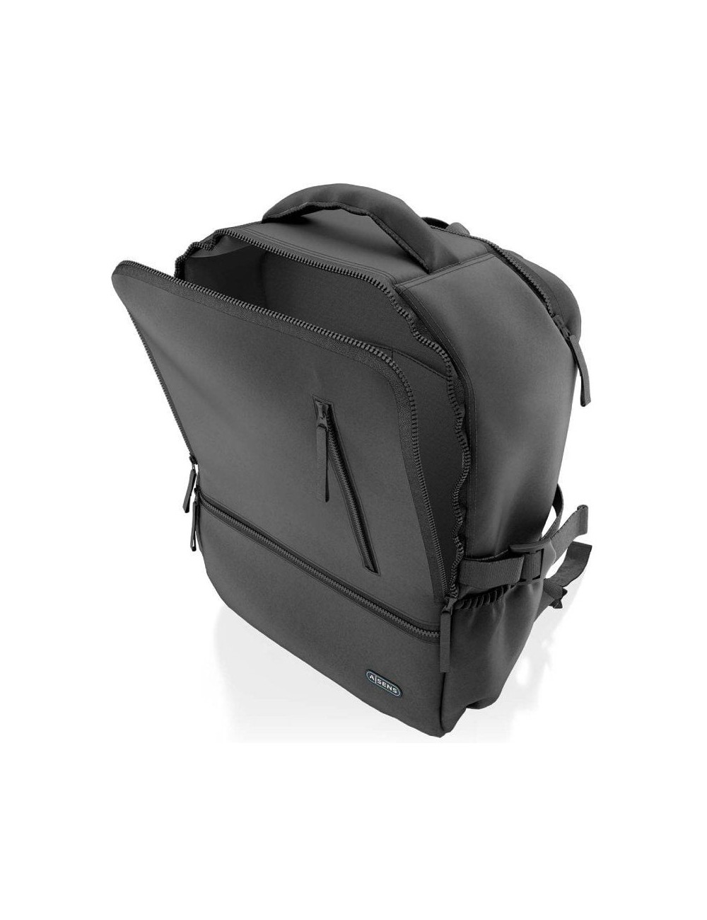Mochila Aisens ASBG-BP086-BK para Portátiles hasta 15.6'/ Impermeable/ Negro