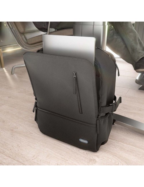 Mochila Aisens ASBG-BP086-BK para Portátiles hasta 15.6'/ Impermeable/ Negro