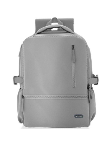 Mochila Aisens ASBG-BP087-GR para Portátiles hasta 15.6'/ Impermeable/ Gris