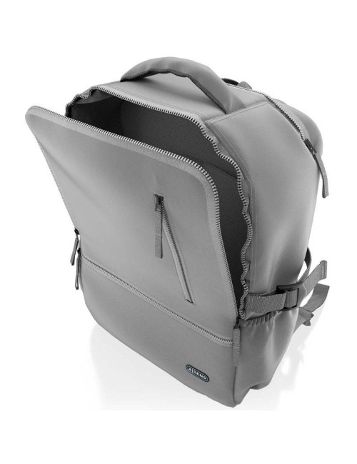 Mochila Aisens ASBG-BP087-GR para Portátiles hasta 15.6'/ Impermeable/ Gris