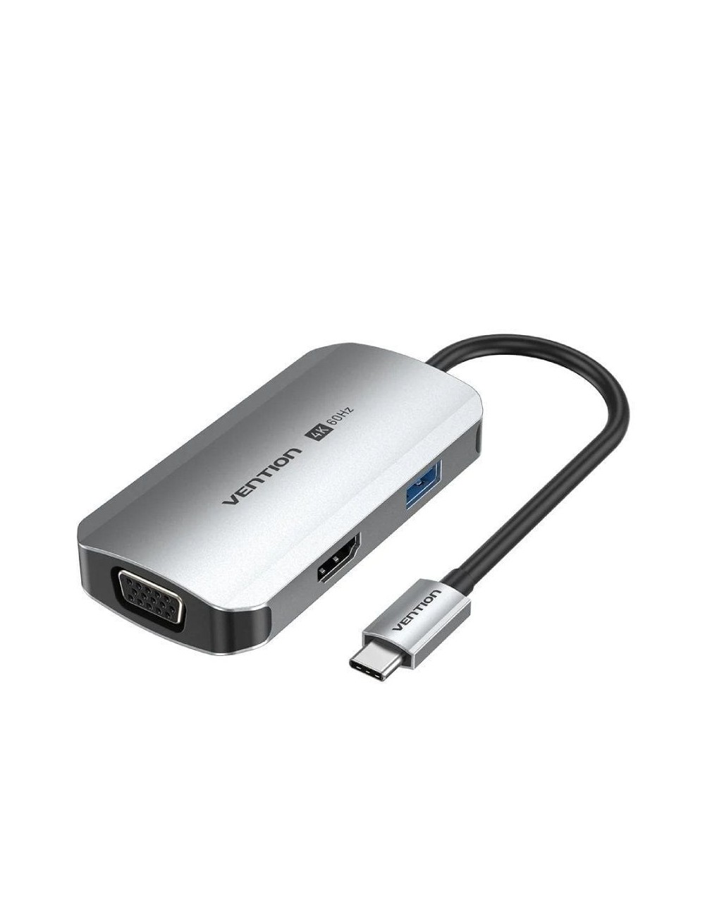 Docking USB Tipo-C Vention TQAHB/ 1xHDMI/ 1xUSB/ 1xVGA/ 1xUSB Tipo-C PD/ Gris