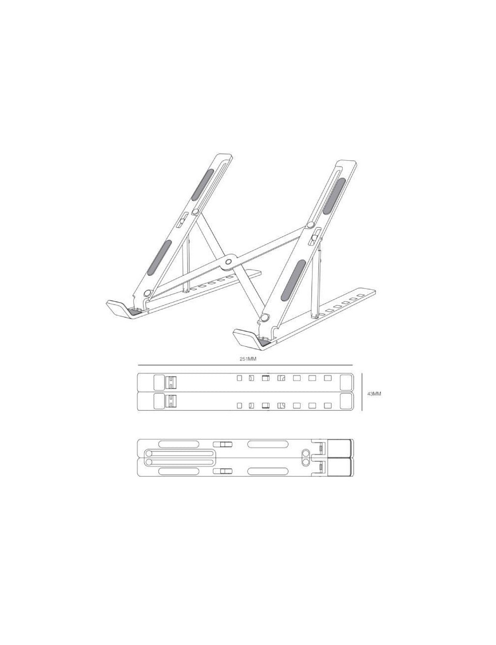 Soporte para Portátil/Tablet Aisens LPS2M-173 hasta 15'