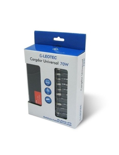 CARGADOR LEOTEC UNIVERSAL PARA NOTEBOOK 70W COLOR NEGRO(LENCSHOME10)