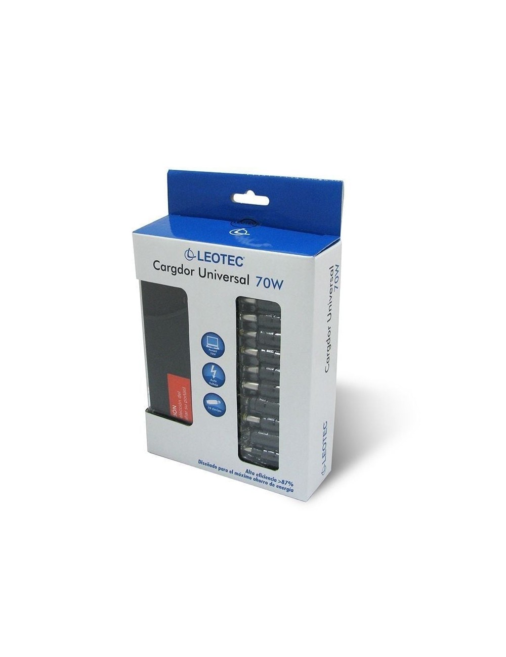CARGADOR LEOTEC UNIVERSAL PARA NOTEBOOK 70W COLOR NEGRO(LENCSHOME10)