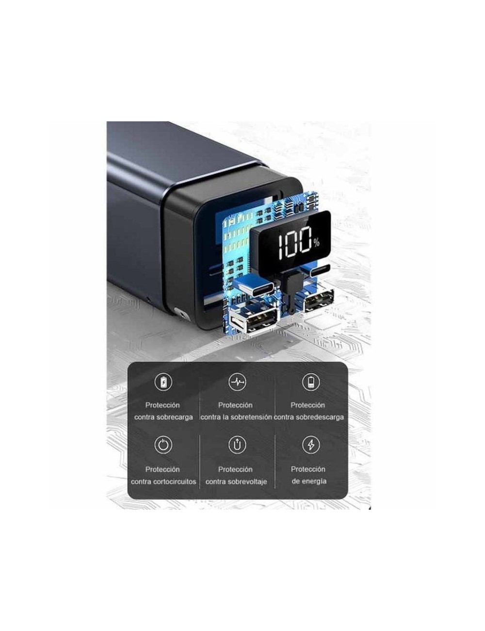 Batería Externa/Powerbank Leotec PowerBank 20000mAh PD/ 65W/ Compatible con Portátiles