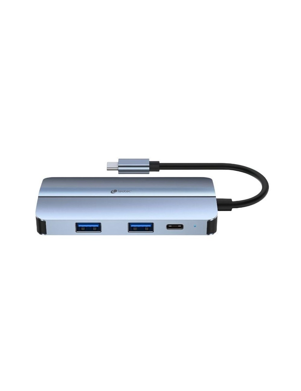 Docking USB Tipo-C Leotec LEDS04/ 2xUSB/ 1xUSB Tipo-C/ 1xUSB Tipo-C PD/ 1xHDMI 4K/ 1xVGA/ 1xAudio/ Azul