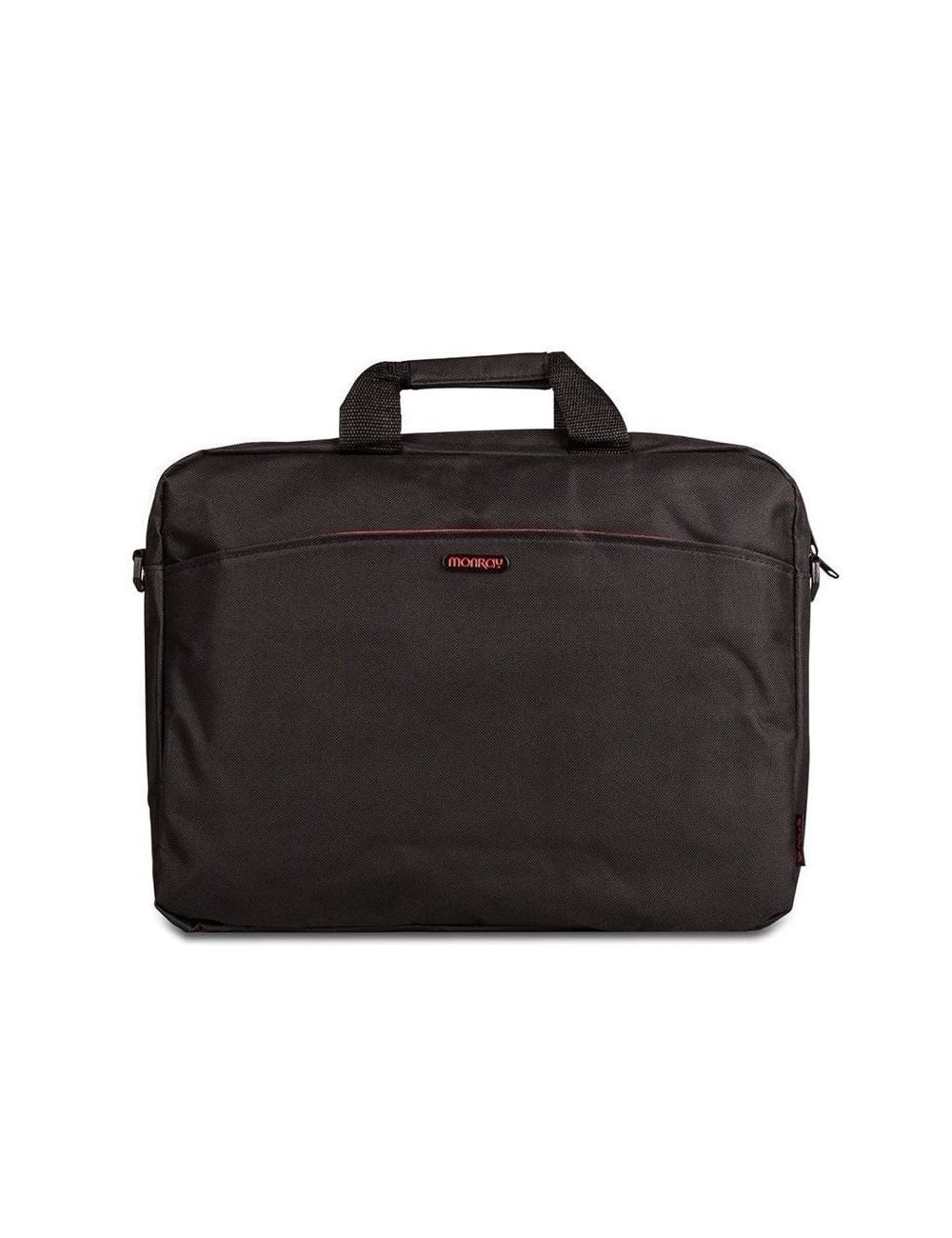 Maletín Monray Enterprise para Portátiles hasta 15.6'/ Negro/ Rojo