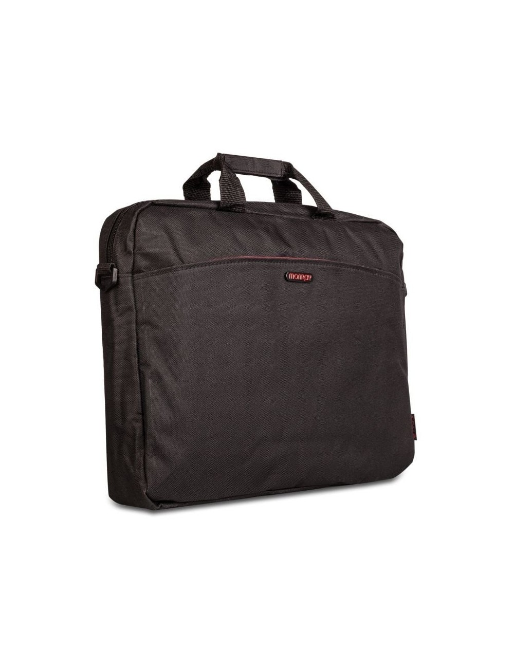 Maletín Monray Enterprise para Portátiles hasta 15.6'/ Negro/ Rojo