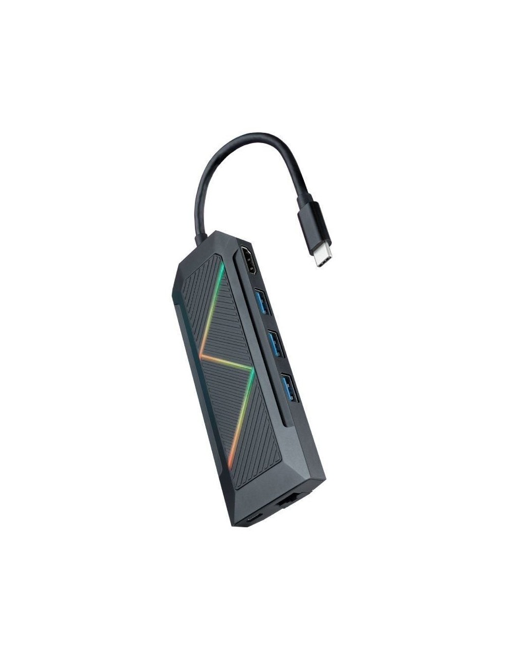Docking USB Tipo-C Nanocable 10.16.0801/ 3xUSB/ 1xUSB Tipo-C PD/ 1xHDMI/ 1xRJ45/ 1xLector Tarjetas SD TF