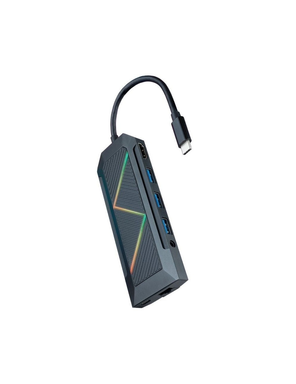 Docking USB Tipo-C Nanocable 10.16.0901/ 3xUSB/ 1xUSB Tipo-C PD/ 1xHDMI/ 1xRJ45/ 1xLector Tarjetas SD TF/ Audio
