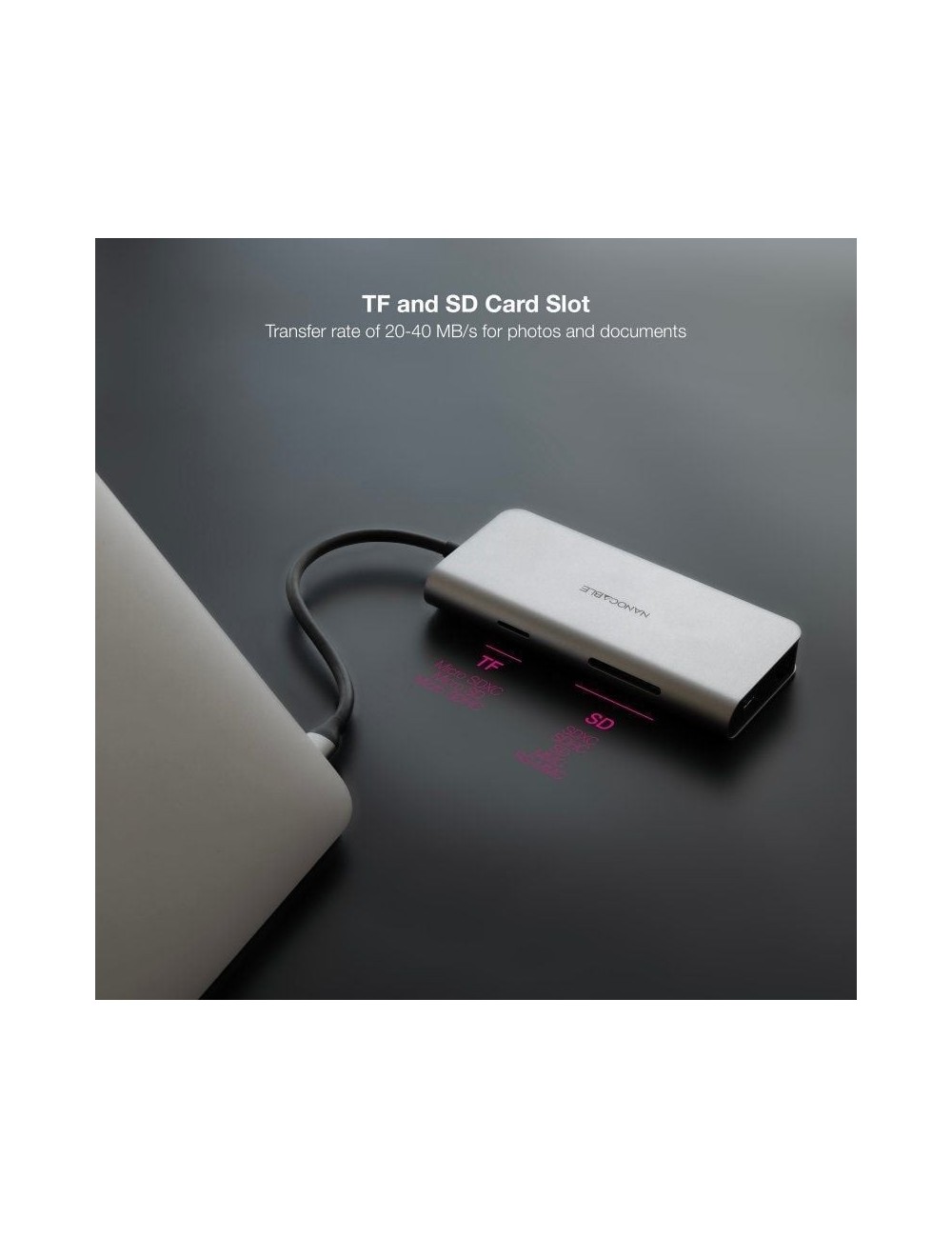 Docking Tipo-C Nanocable 10.16.4609/ 3xUSB/ 1xHDMI 4K/ 1xRJ45/ 1xLector tarjetas/ 1xUSB Tipo-C PD/ Gris