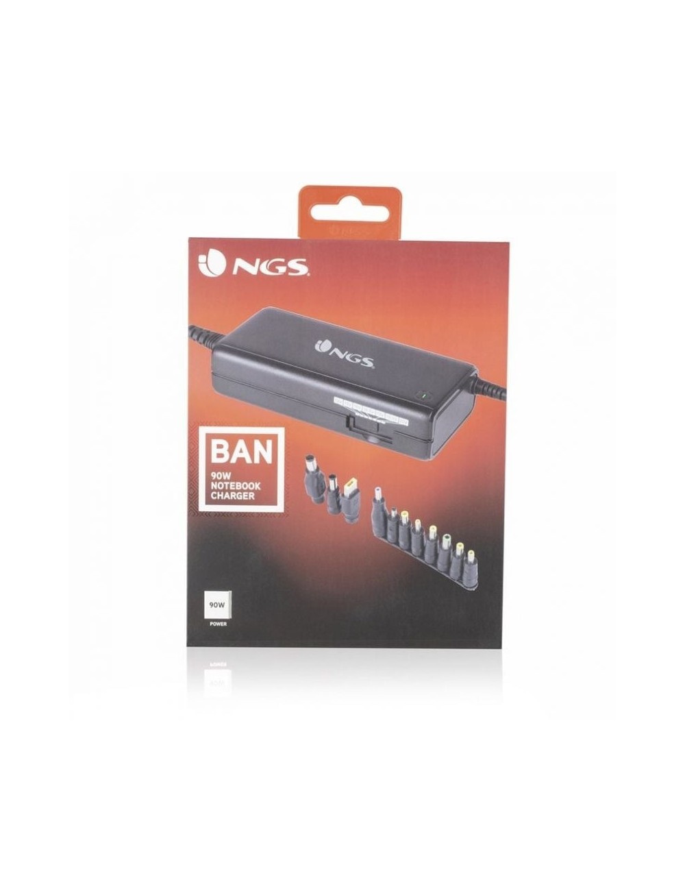 Cargador de Portátil NGS BAN/ 90W/ Manual/ 11 Conectores/ Voltaje 12-20V