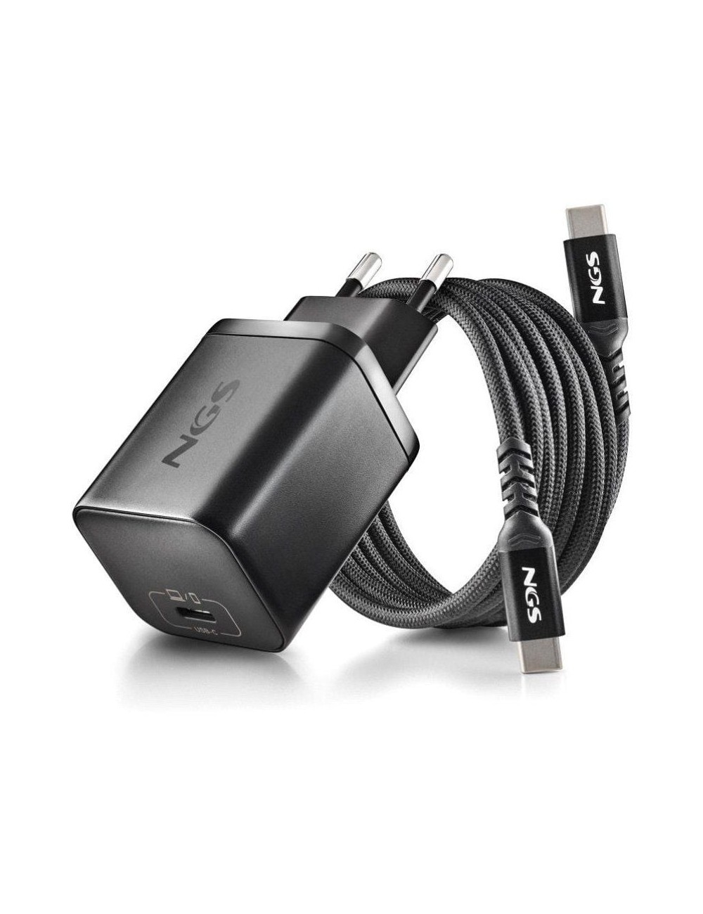 Cargador de Portátil GaN NGS BUD65W-AC para Acer/ 1xUSB Tipo-C/ 65W/ Automático/ 4 Conectores/ Voltaje 5-20V