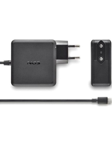 Cargador de Portátil NGS GAN 65W-C USB Tipo-C/ 65W/ Automático/ Voltaje 5-20V