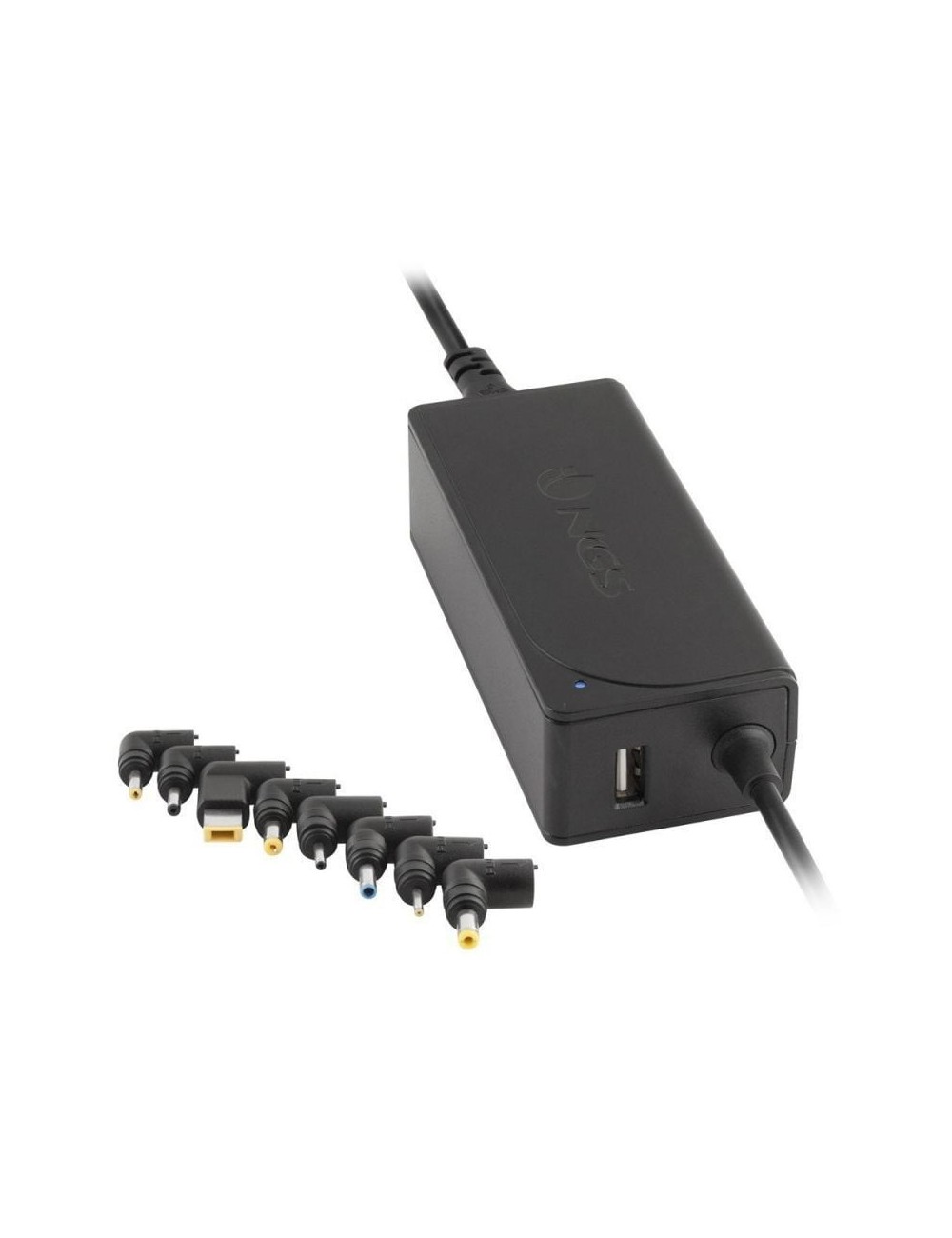 CARREGADOR UNIVERSAL DE PORTATIL NGS W-45W AUTOMATIC VOLTATGE 19-20V AMPERATGE 2.1-2.31A SORTIDA USB