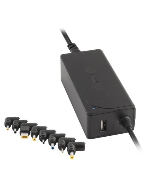 CARREGADOR UNIVERSAL DE PORTATIL NGS W-45W AUTOMATIC VOLTATGE 19-20V AMPERATGE 2.1-2.31A SORTIDA USB