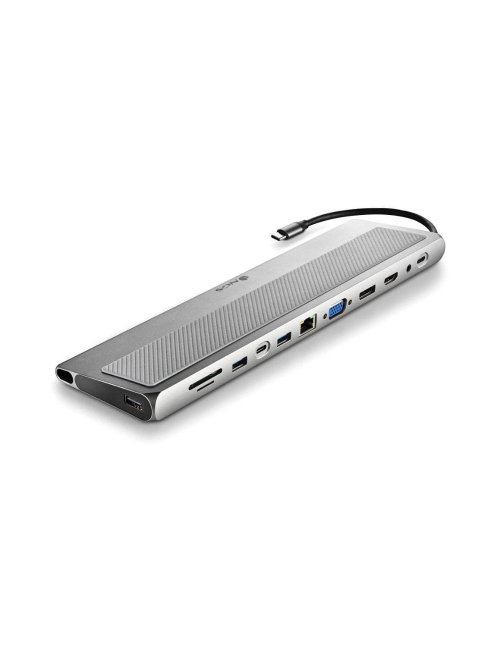 Docking USB Tipo-C NGS WonderDock 12 Pro/ 3xUSB/ 2xHDMI 4K/ 1xVGA/ 1xRJ45/ 1xLector de Tarjetas/ 1xJack 3.5/ 1xUSB Tipo-C PD/ Gr