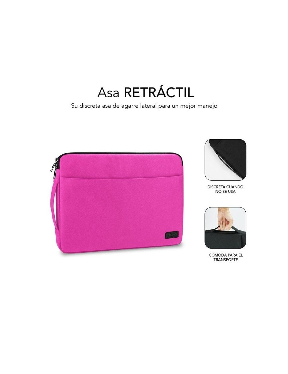 Funda Subblim Urban Laptop Sleeve para Portátiles hasta 14'/ Rosa