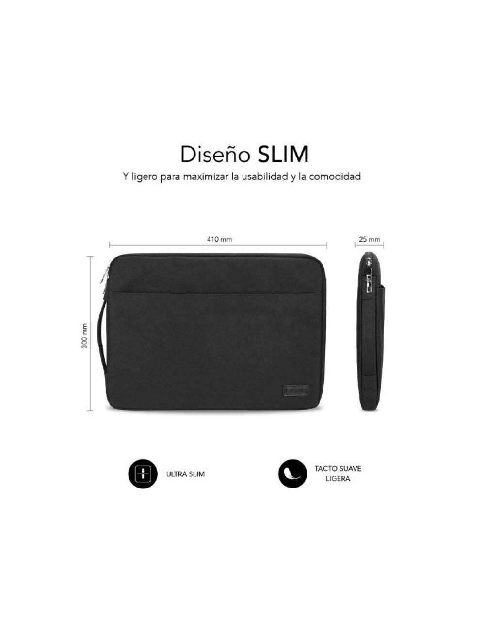 Funda Subblim Urban Laptop Sleeve para Portátiles hasta 15.6'/ Negra