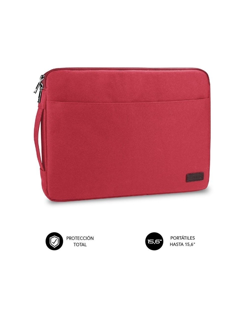 Funda Subblim Urban Laptop Sleeve para Portátiles hasta 15.6'/ Roja
