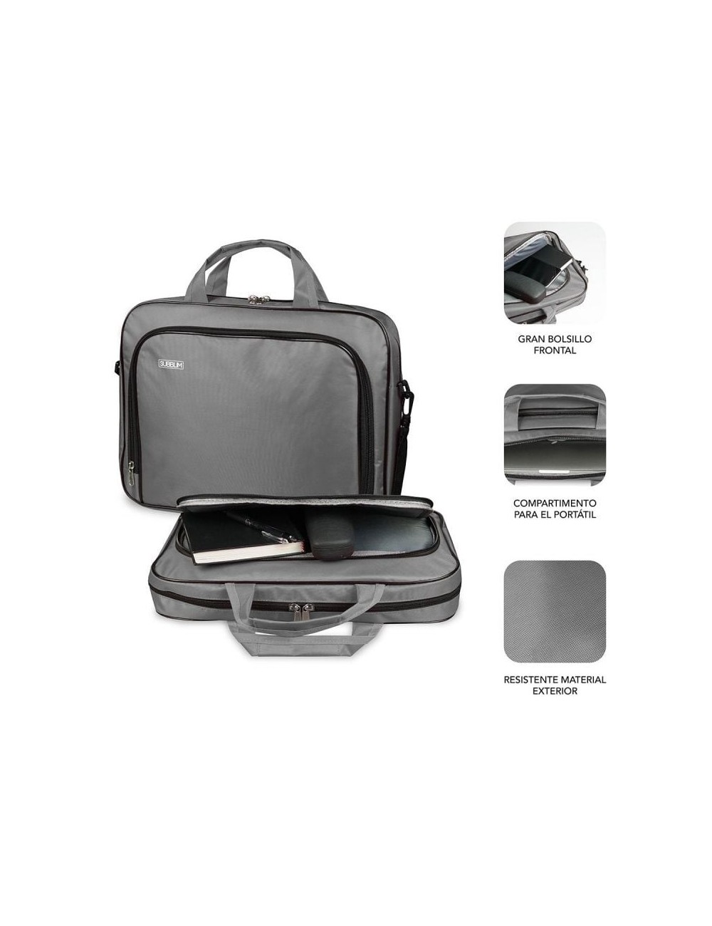 BOSSA SUBBLIM OSXFORD LAPTOP BAG 15 4-16" GRIS