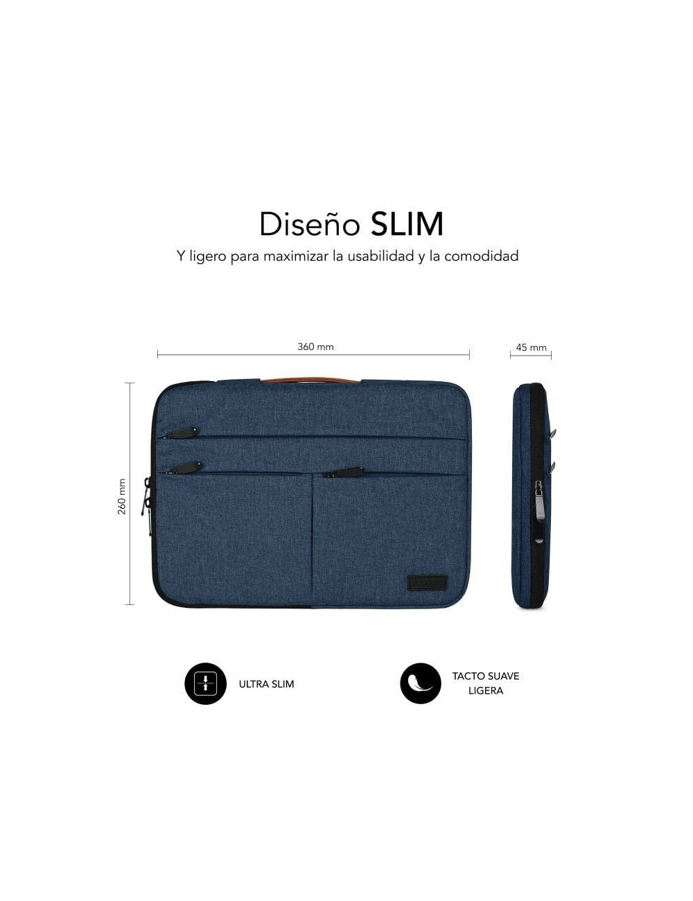 Funda Subblim Air Padding 360 Sleeve para Portátiles hasta 14'/ Azul