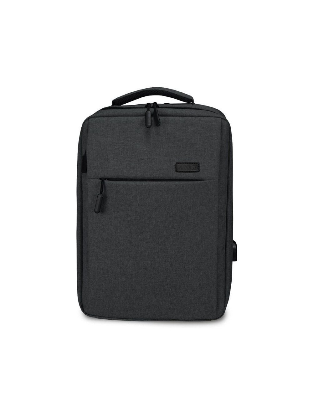 Mochila Subblim Traveller Airpadding Backpack para Portátiles hasta 15.6'/ Puerto USB/ Gris