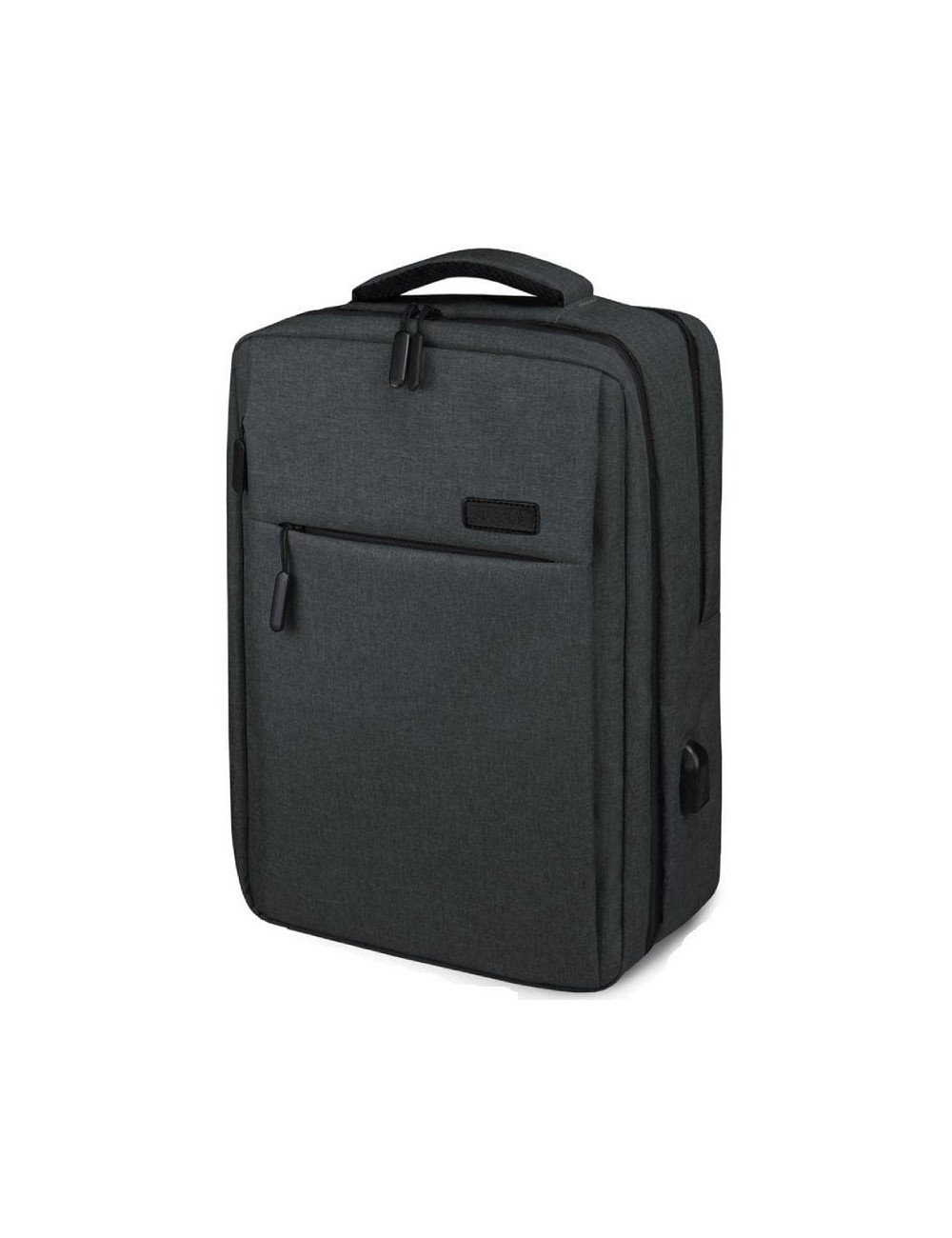 Mochila Subblim Traveller Airpadding Backpack para Portátiles hasta 15.6'/ Puerto USB/ Gris