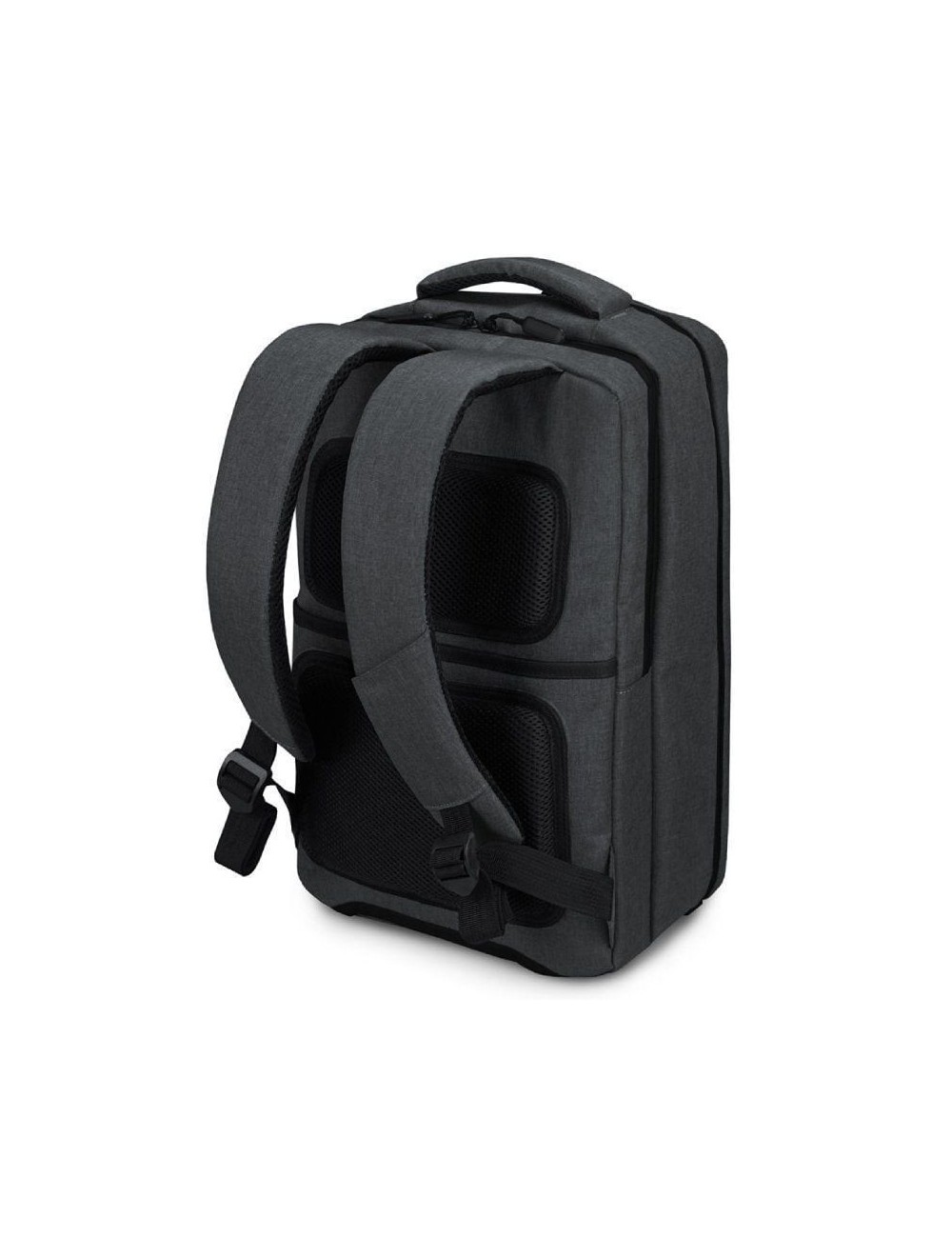 Mochila Subblim Traveller Airpadding Backpack para Portátiles hasta 15.6'/ Puerto USB/ Gris