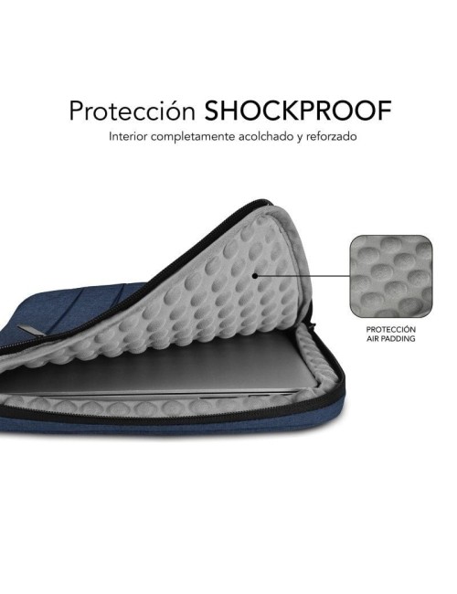 Funda Subblim Air Padding 360 Sleeve para Portátiles hasta 15.6'/ Azul