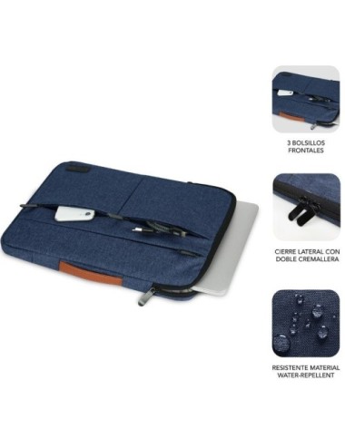 Funda Subblim Air Padding 360 Sleeve para Portátiles hasta 15.6'/ Azul