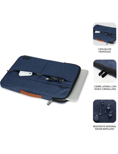 Funda Subblim Air Padding 360 Sleeve para Portátiles hasta 15.6'/ Azul