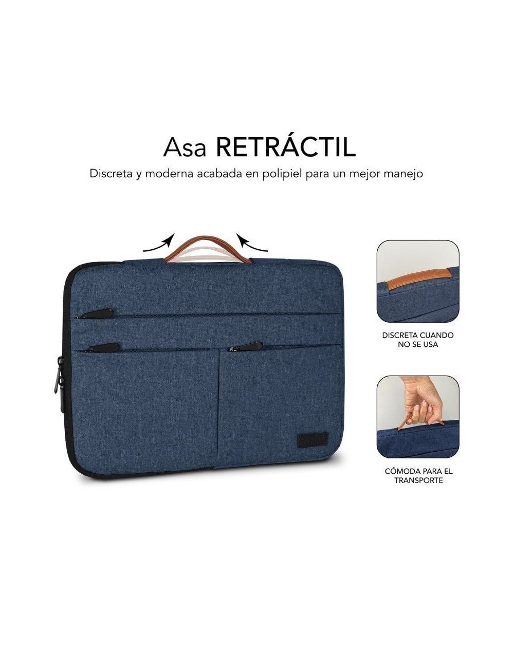 Funda Subblim Air Padding 360 Sleeve para Portátiles hasta 15.6'/ Azul