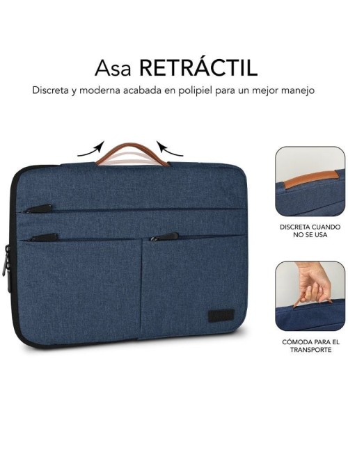 Funda Subblim Air Padding 360 Sleeve para Portátiles hasta 15.6'/ Azul