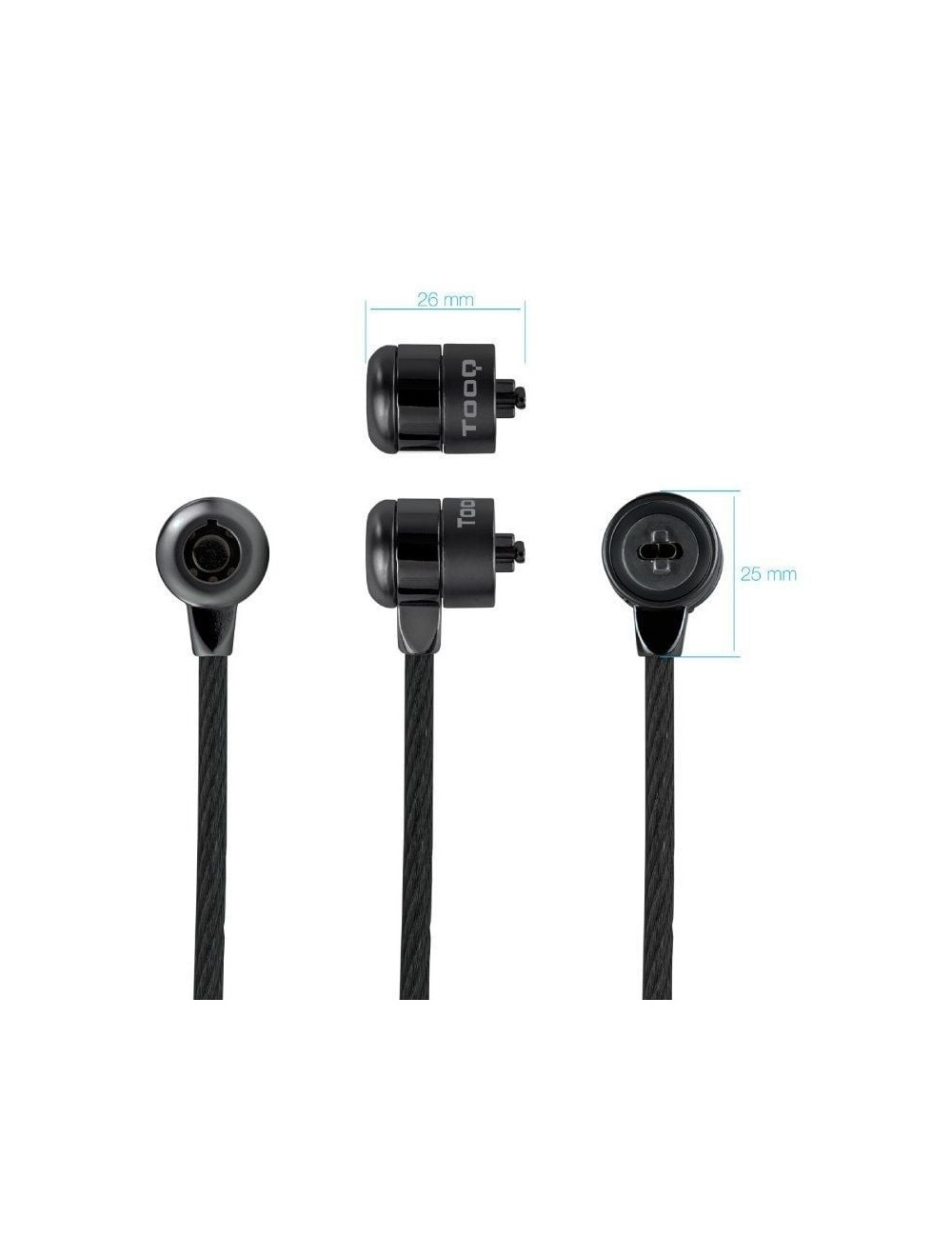 Cable de Seguridad para Portátiles TooQ TQCLKC0025-G/ 1.5m