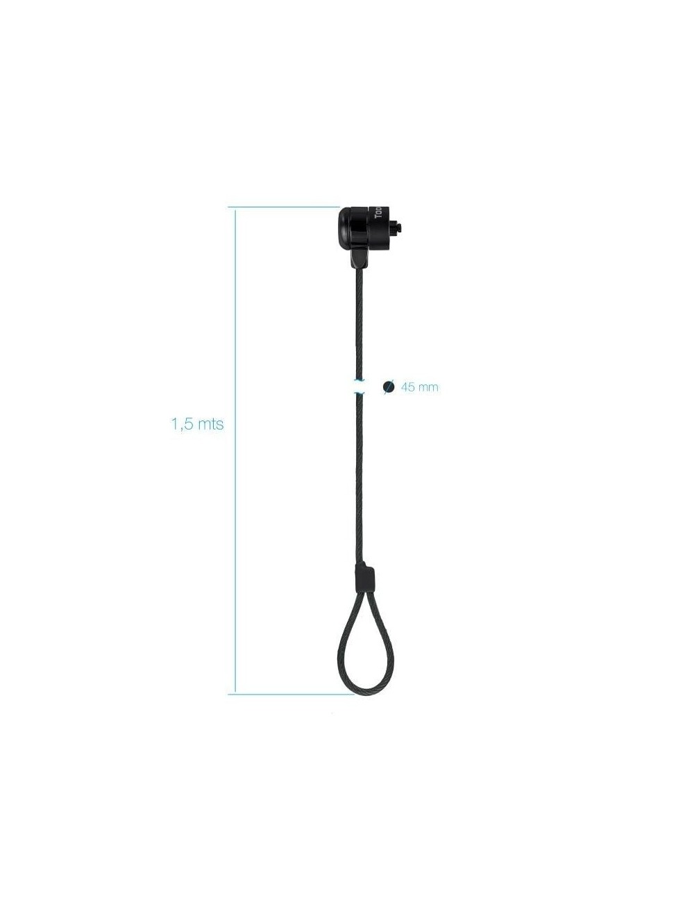 Cable de Seguridad para Portátiles TooQ TQCLKC0025-G/ 1.5m