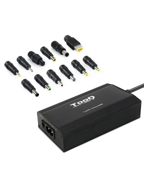 Cargador de Portátil TooQ TQLC-100BS01M/ 1xUSB/ 100W/ Manual/ 12 Conectores/ Voltaje 12-24V