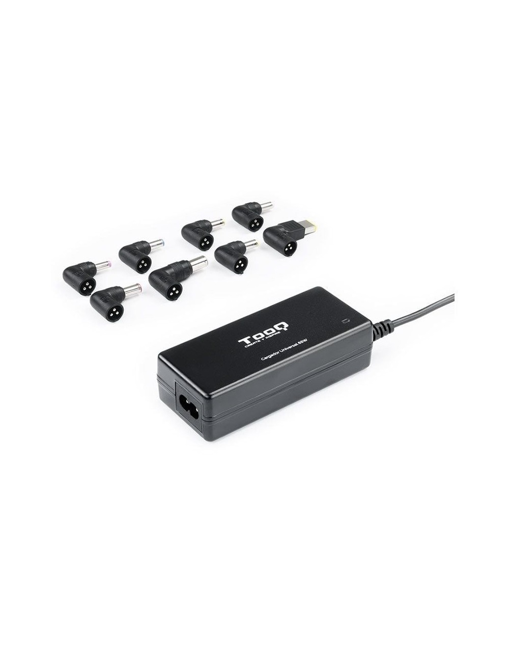 Cargador de Portátil TooQ TQLC-65BS02AT/ 65W/ 1xUSB/ Automático/ 8 Conectores/ Voltaje 18.5-20V/ 1 USB