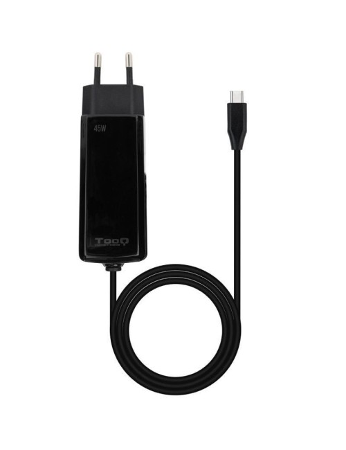 Cargador de Portátil GaN TooQ TQLC-USBCGAN100PD-C USB Tipo-C/ 45W/ Automático/ Voltaje 5-20V