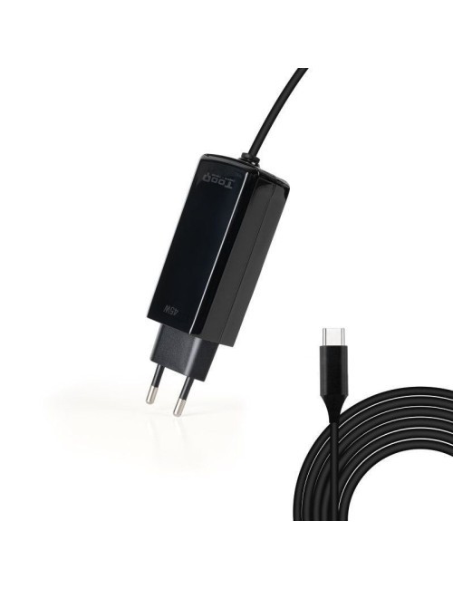 Cargador de Portátil GaN TooQ TQLC-USBCGAN100PD-C USB Tipo-C/ 45W/ Automático/ Voltaje 5-20V