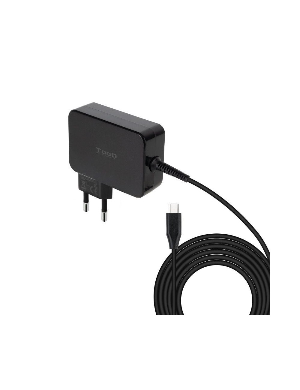Cargador de Portátil GaN TooQ TQLC-USBCGAN90PD/ 1xUSB Tipo-C/ 90W/ Automático/ Voltaje 5-20V