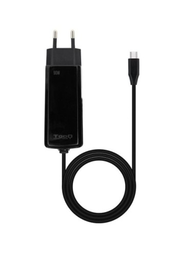 Cargador de Portátil GaN TooQ TQLC-USBCGAN90PD-C/ 1xUSB Tipo-C/ 90W/ Automático/ Voltaje 5-20V