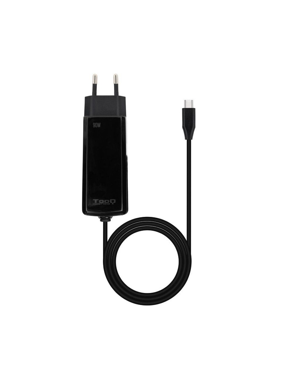 Cargador de Portátil GaN TooQ TQLC-USBCGAN90PD-C/ 1xUSB Tipo-C/ 90W/ Automático/ Voltaje 5-20V