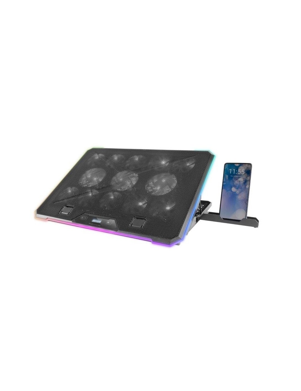 Soporte Refrigerante Mars Gaming MNBC13 para Portátiles hasta 17'/ Iluminación LED