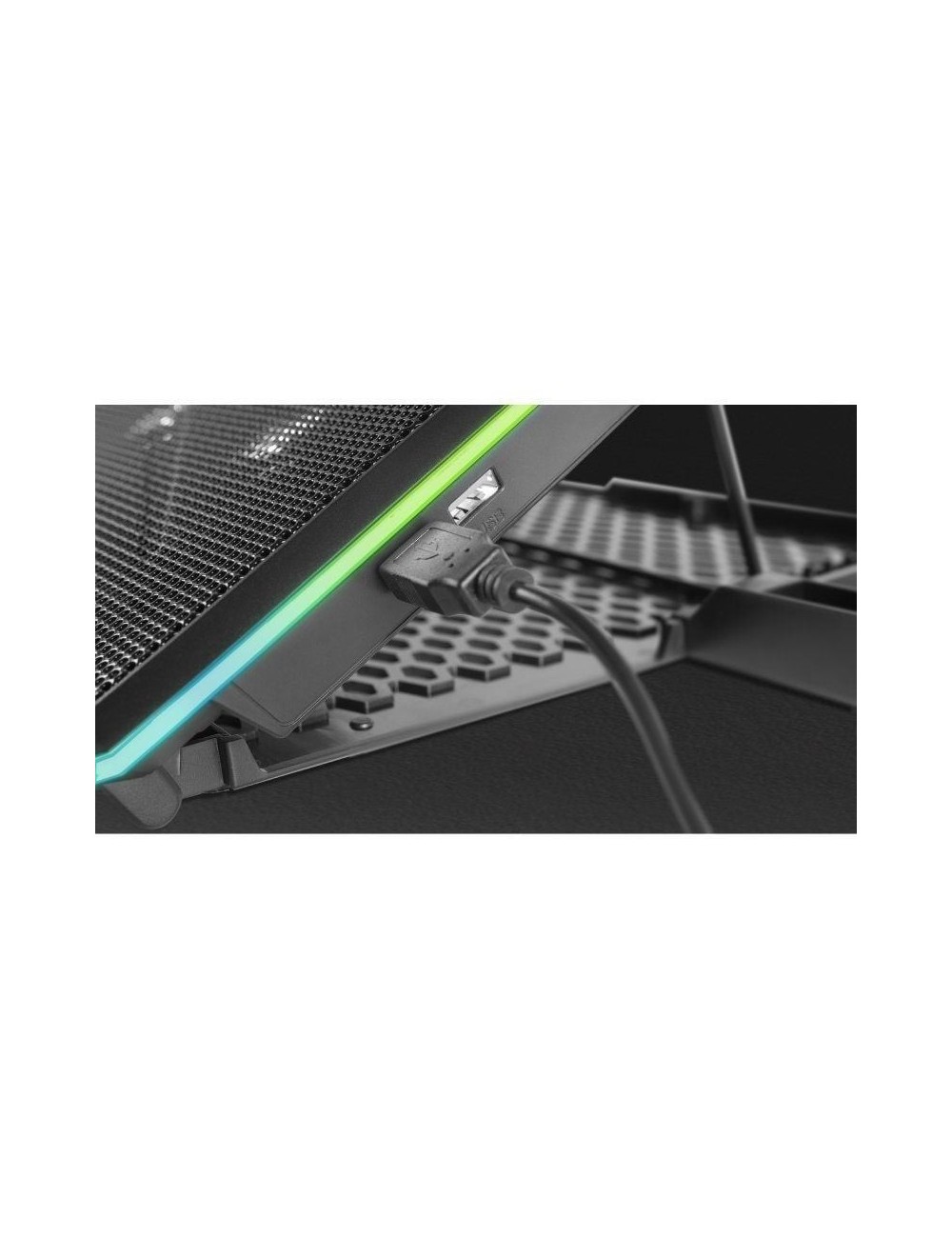 Soporte Refrigerante Mars Gaming MNBC13 para Portátiles hasta 17'/ Iluminación LED